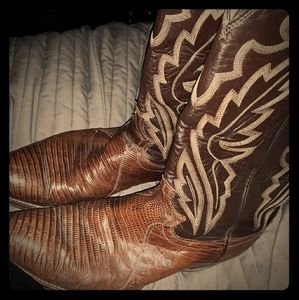 Justin lizard skin boots